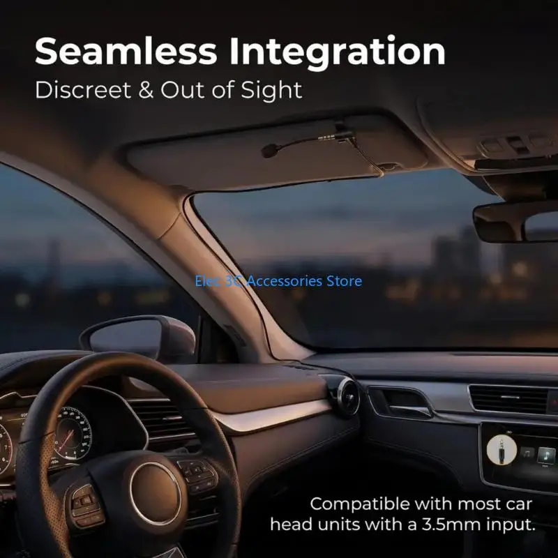 Y51A All-Direction 3.5mm External Voice Pickup with 3 Meter Cable for Vehicle Navigation, Head Unit, Speech Input Daily