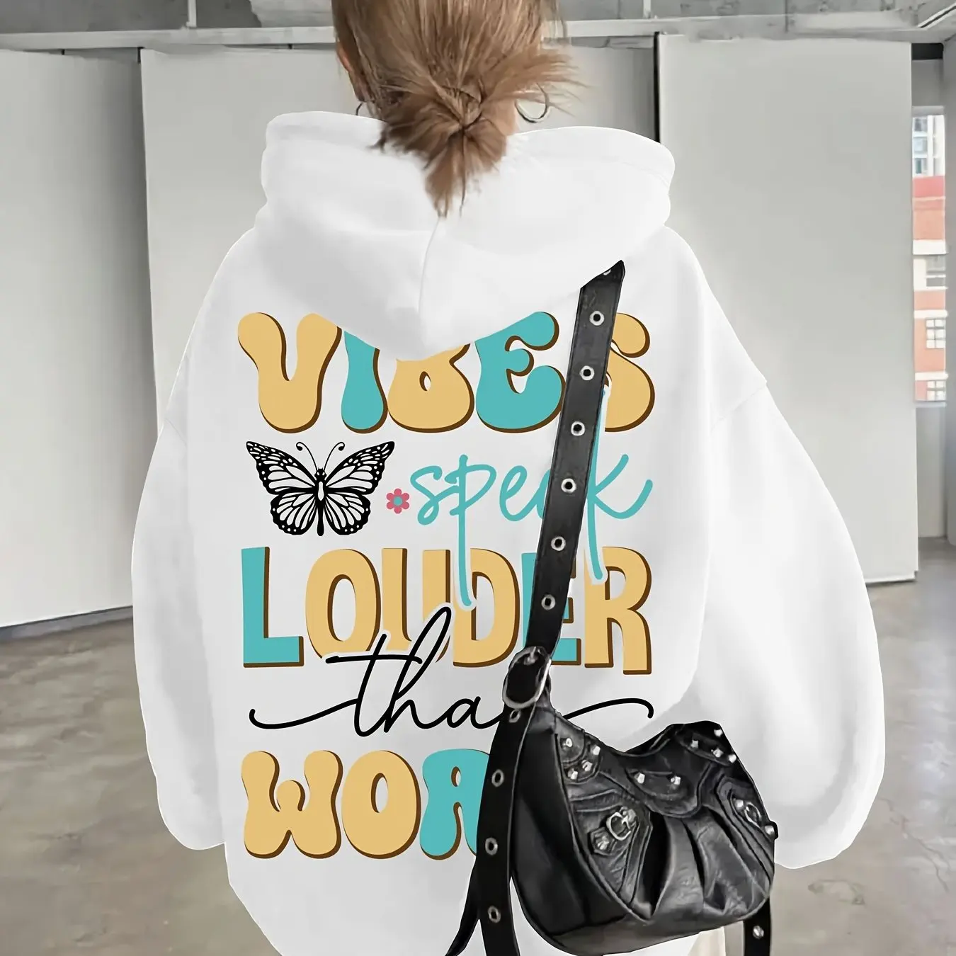 

Butterfly Graphic Printing Autumn and Winter Cotton Men's and Women's Hoodies Casual Outdoor Street Sports Loose Training Brand