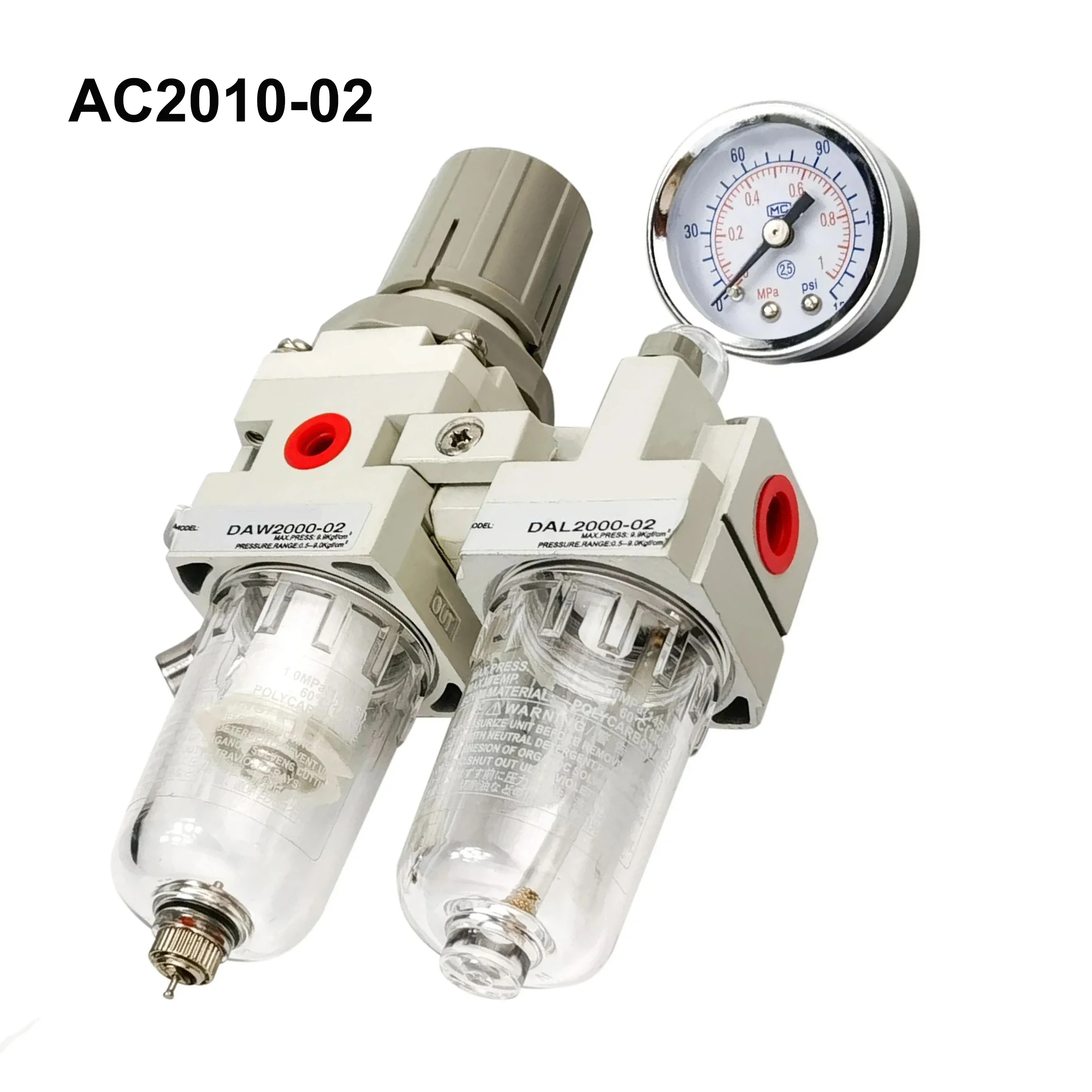 AC2010-02  Air Pump Compressor Oil Filter Regulator Trap Pneumatic Water Separator Pressure Manual Drainage Supply