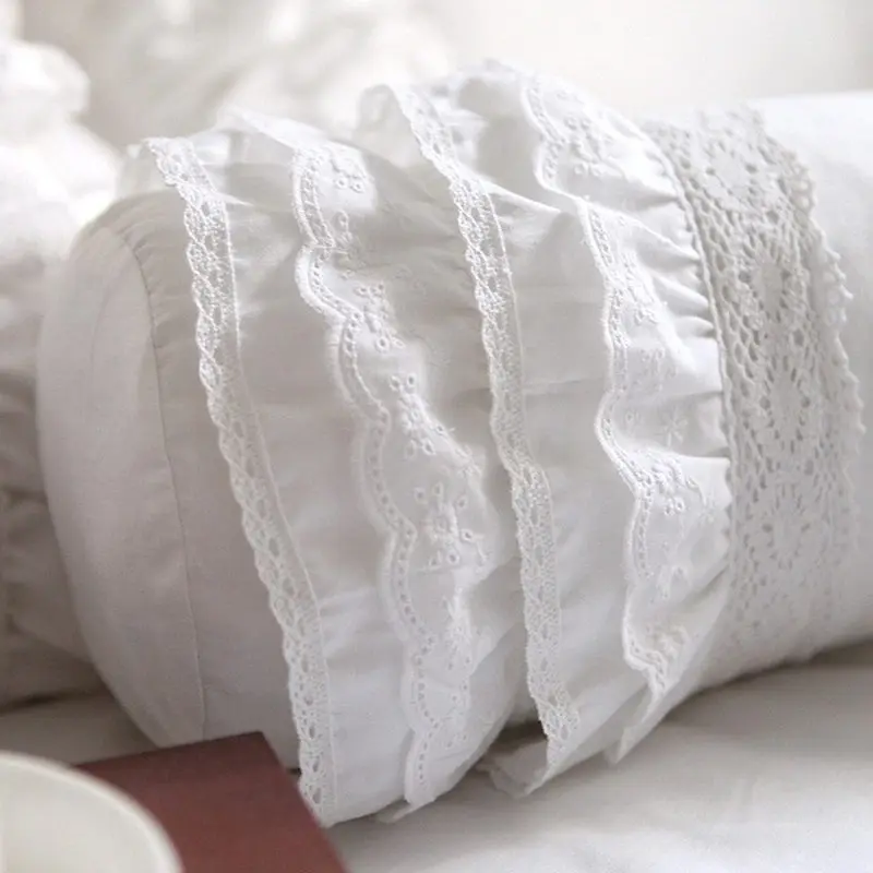 Cute Candy Cushion Cover Home Decor Ruffle Layer Lace Decorative White Pillows Cover Princess Throw Elegant Bedding Sofa Cushion
