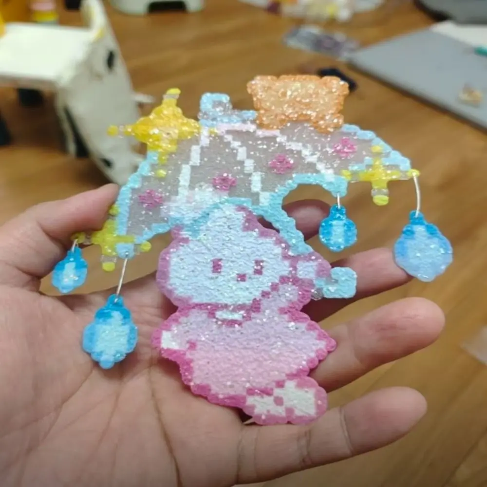 

Набор из 5 штук: термостойкая бумага для выпечки с радужным глиттером и градиентными бусинами, нелипкая, многоразовая