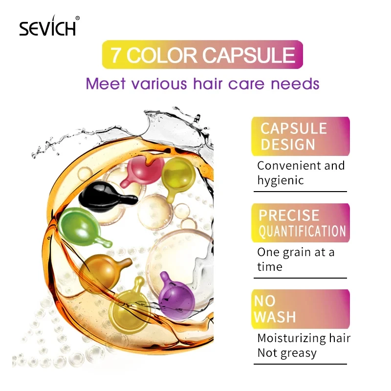 Sevich 30Pcs Keratin Complex Oil Smooth Silky Hair Serum Hair Vitamin Moroccan Anti Hair Loss Hair Mask Repair Damage Serum