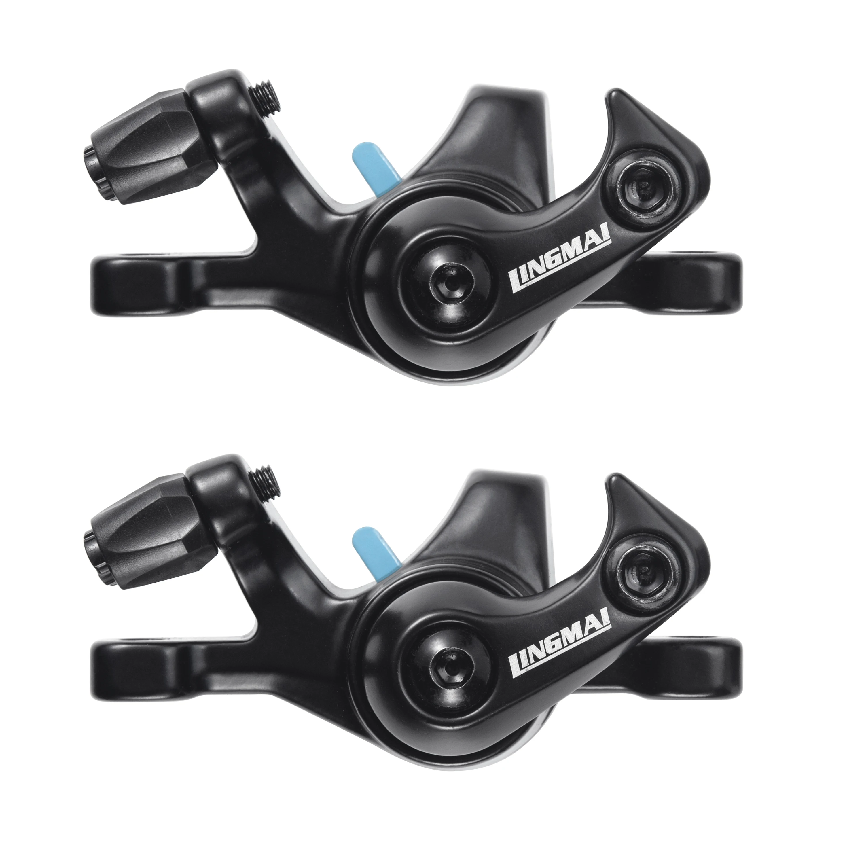LINGMAI Road Bike Disc Brake Flat-mounted direct Caliper Mechanical Wire Pull Disc Brake Front Rear 160 mm Bicycle Parts