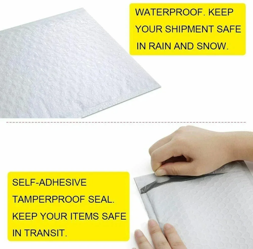 100 PCS #1 7.25X11 POLY BUBBLE MAILERS SHIPPING MAILING PADDED BAGS ENVELOPES SELF SEAL