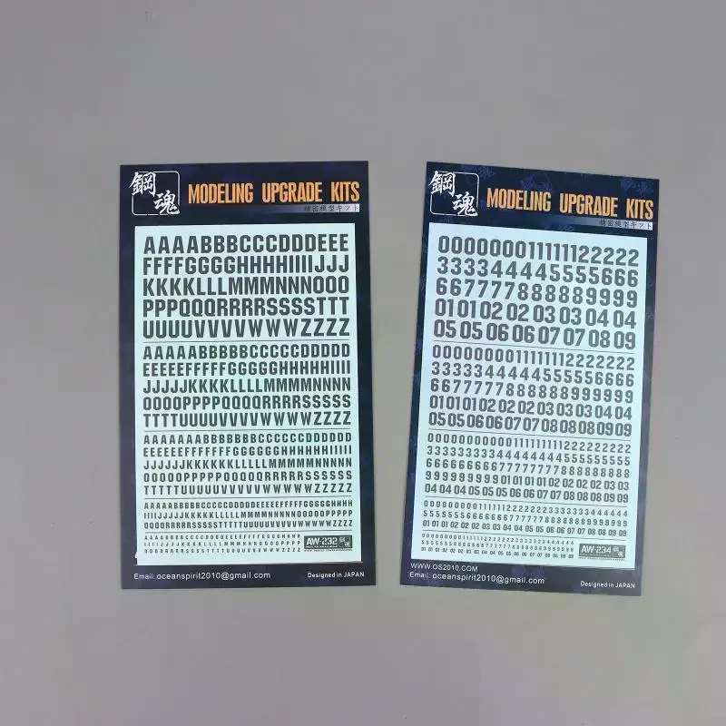 High Quality Modeling Number Letter Water Decal Stickers With Clear Print Multiple Styles Perfect For Military Model DIY Hobby