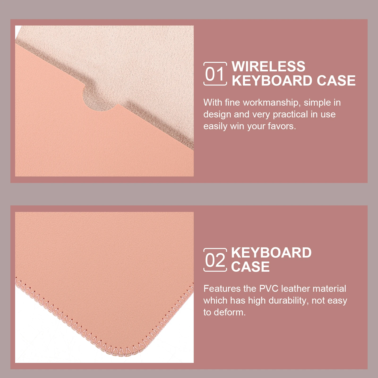 

Wireless Keyboard Case Premium Fit PVC Sleeve for K380 Smooth Carry Protection Against Splashes and Bumps Travel