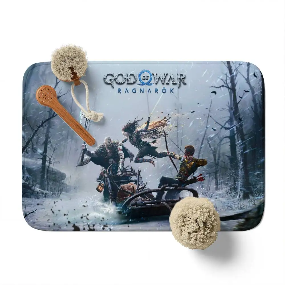 

Game G-God Of War Floor Mat Printed Large Carpets Room And Bedroom Carpets Bathroom Anti Slip Door MATS Small Carpets