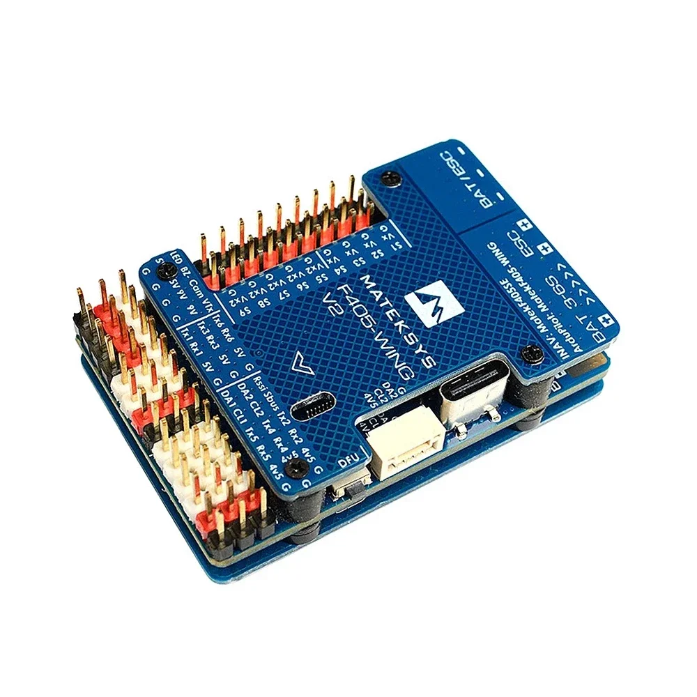 AvaCoreMATEKSYS F405 WING V2 Flight Controller STM32F405RGT6, ICM42688P, DPS310, OSD, 6xUARTs, 10x PWM, 2xI2C, 3xBEC for RC FPV