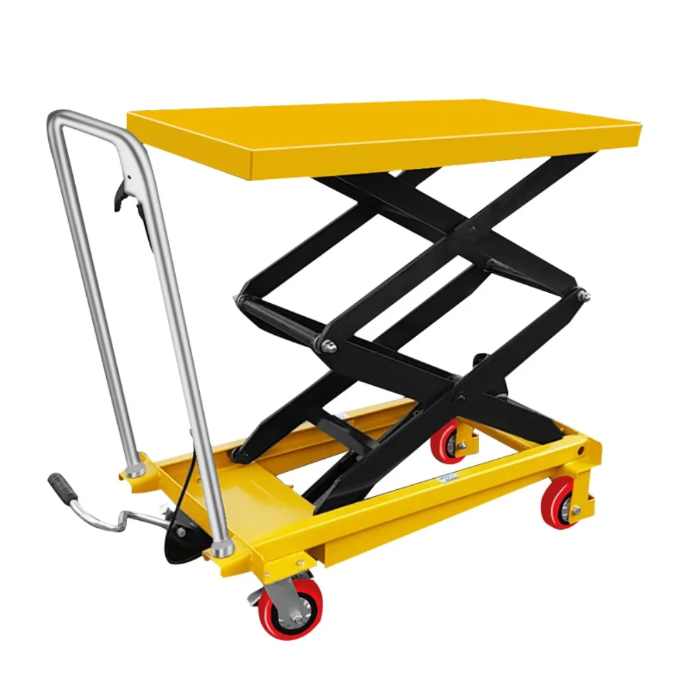 

150 kg manual hydraulic trolley scissor lift trolley