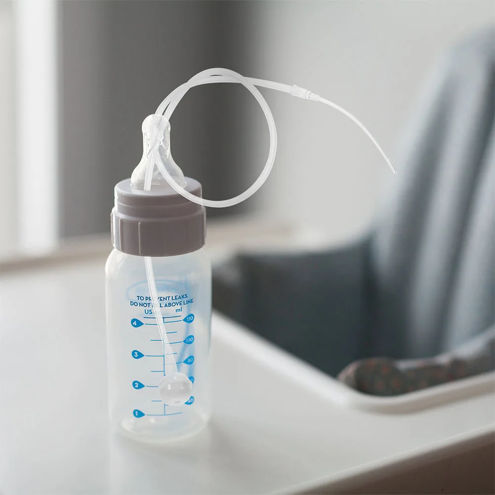 2pcs Reusable Feeding Tubes With Weighted Gravity Straw For Breastfeeding Aid Replacement Tubing Set Baby Bottle Accessories
