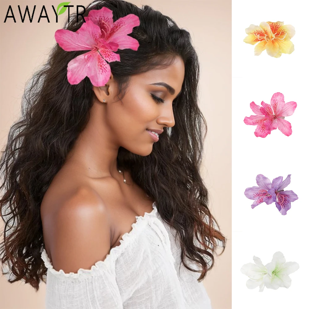 AWAYTR Canna fiori tornante fermagli per capelli floreali artificiali copricapo di san valentino accessori per capelli ragazza regalo per la festa della mamma