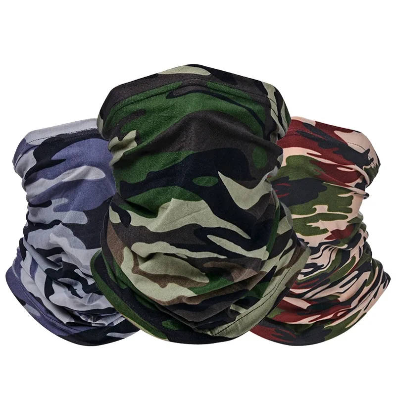 Pasamontañas para exteriores, Bandana con protección Uv, cubierta para motorista, bufanda, diadema mágica sin costuras, polaina para el cuello de camuflaje, cubierta para la cara