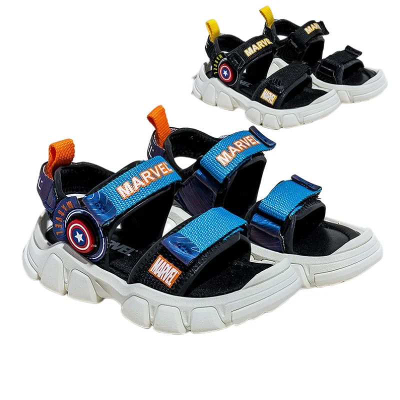 

Marvel Series Anime Captain America Ultralight Children's Cartoon Sandals Summer Boys Super Soft Velcro Children's Shoes Gift