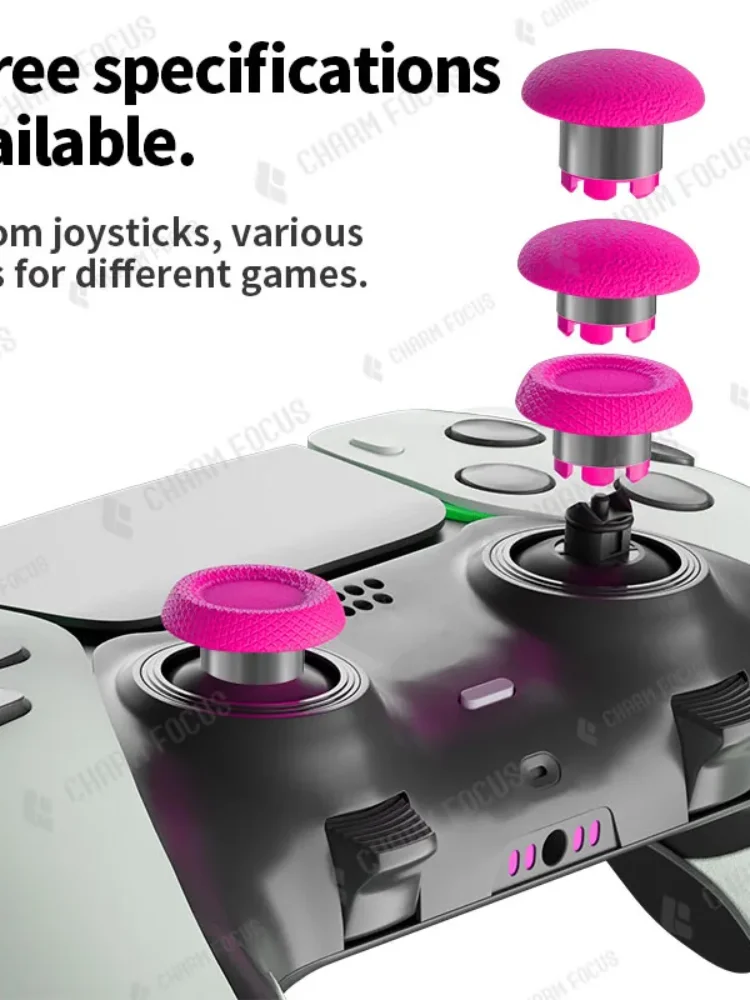 Joystick analogowy 10 w 1 z plastikową nakładką na palec i 4 metalowymi przyciskami spustowymi na tylnym uchwycie, pasuje do kontrolera PS5 Edge. — zdjęcie produktu 7