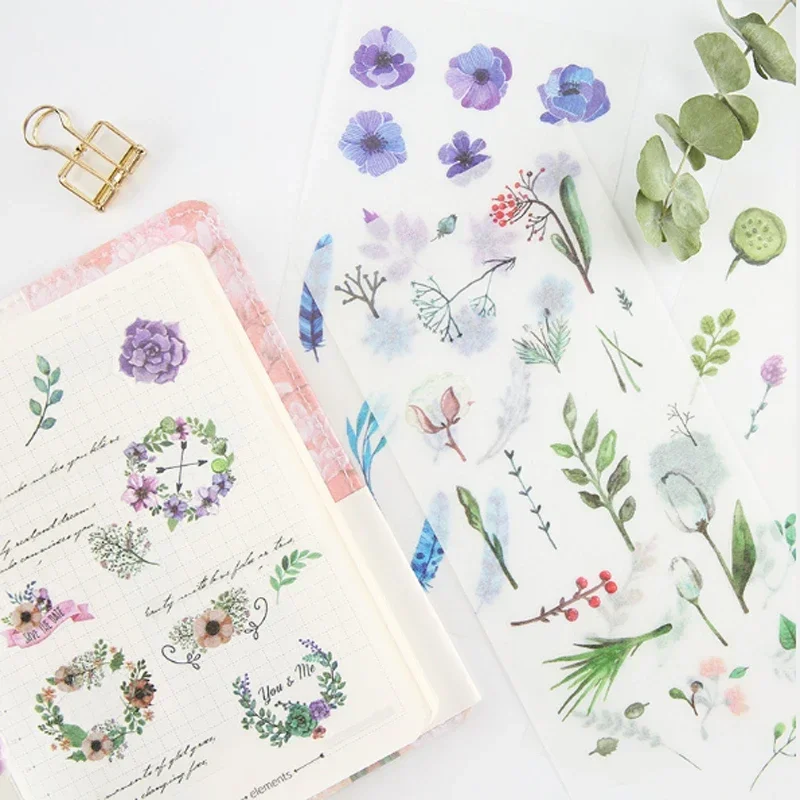 Creative Journal Stickers Midsummer Gown 6Pcs DIY Daily Decoration Vintage Supplies Kawaii Stickers