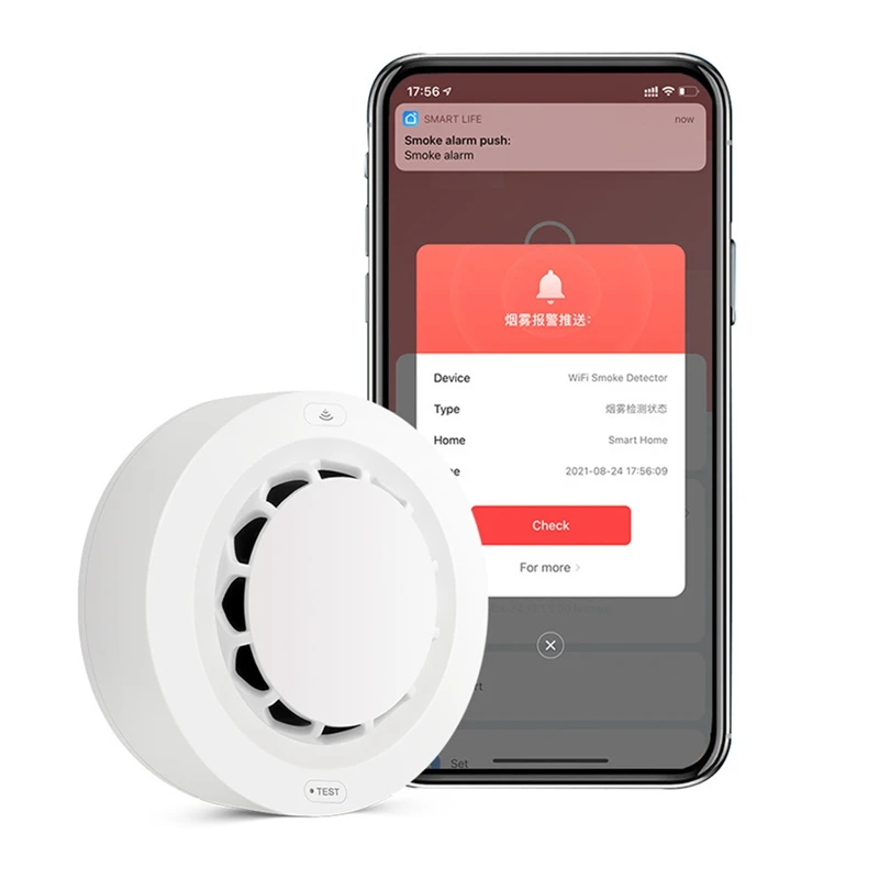 Tuya-Home Security System Alarme, Detector De Fumaça, Proteção Contra Incêndio, Bombeiros, Wi-Fi