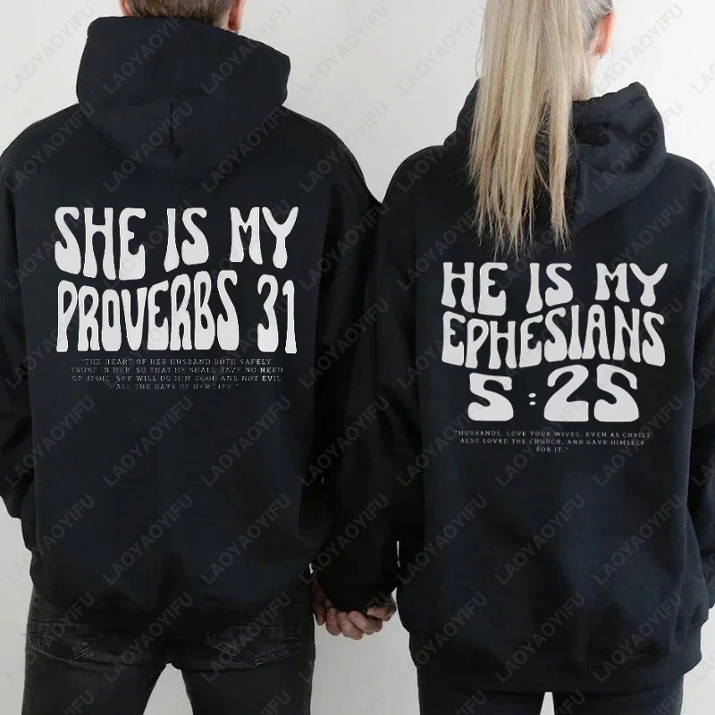 الأمثال الزوجين المسيحية 31 بلوزات متطابقة أفكار هدية الخطوبة زوجة والسيدة ملابس الذكرى هوديي الرجال النساء البلوز