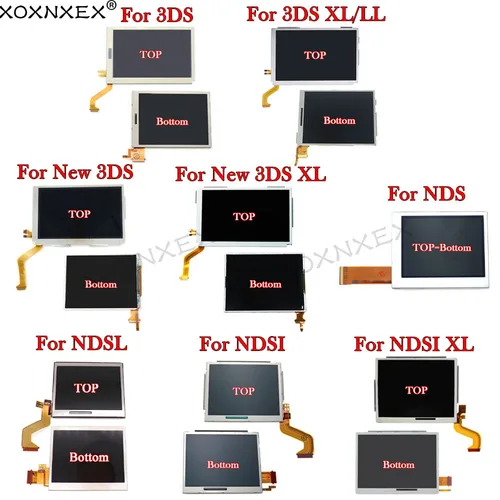 Piezas de repuesto pantalla LCD superior inferior y superior para Nintendo DS Lite/NDS/NDSL/NDSi nuevo 3DS LL XL para Nintendo Switch