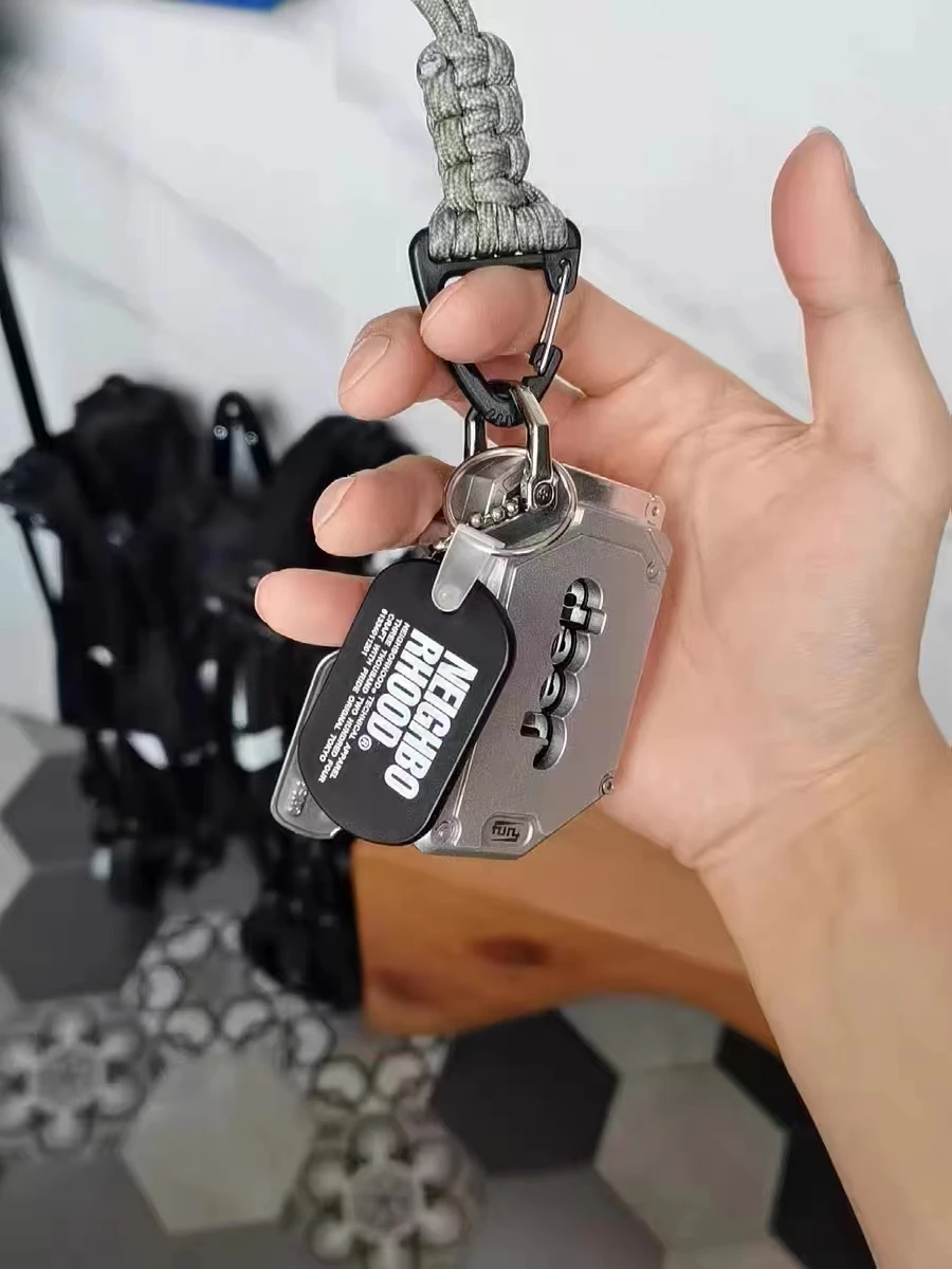 NBHD Keychain Trendy Brand Pendant Retro Simple Japanese Style Button Accessory Frosted Multi-color Versatile Fashionable