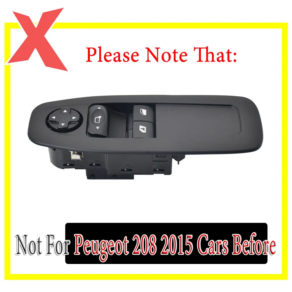 Para PEUGEOT 208 l 2015-2019 interruptor de ventana eléctrica Panel de Control principal delantero izquierdo para Peugeot 208 3008 5008 2018 96751127ZD