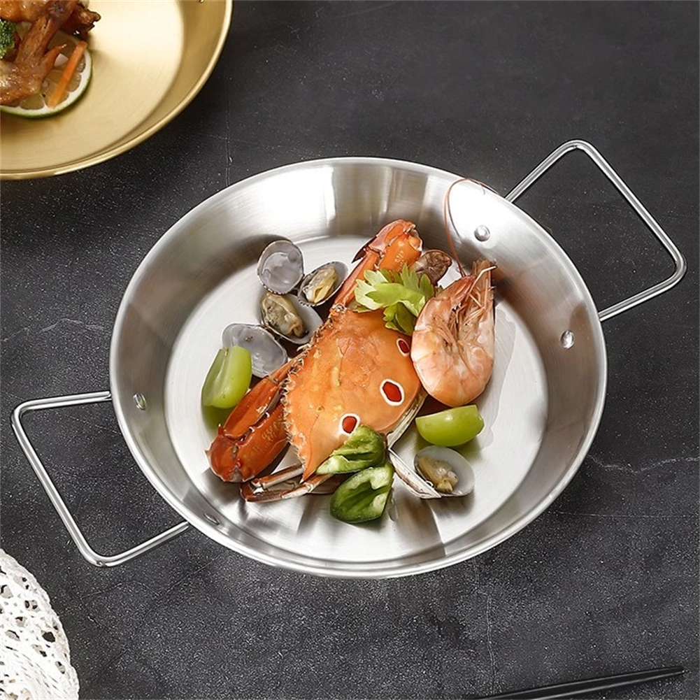 Double Handle Pan Paella Cooking Pot Easy To Clean High Temperature Safe Double Handle Kitchen Pot Easy Maintenance