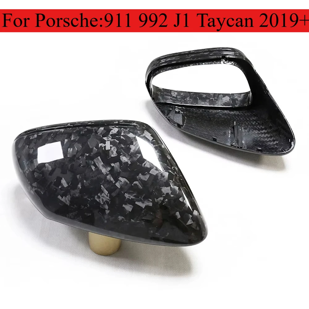 

Ковпачки зеркал из сухого кованого углерода 92%. подходят для кованых колпачков зеркал из углеродного волокна Porsche 911 GT3RS J1 TAYCAN.