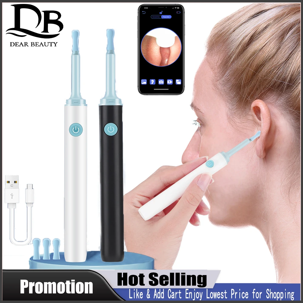 Wireless Intelligent Visual Ear Pick Cleaning Tool 3.9mm Luminous Endoscopy Clear High-definition Otoscope Spoon Wax Android IOS