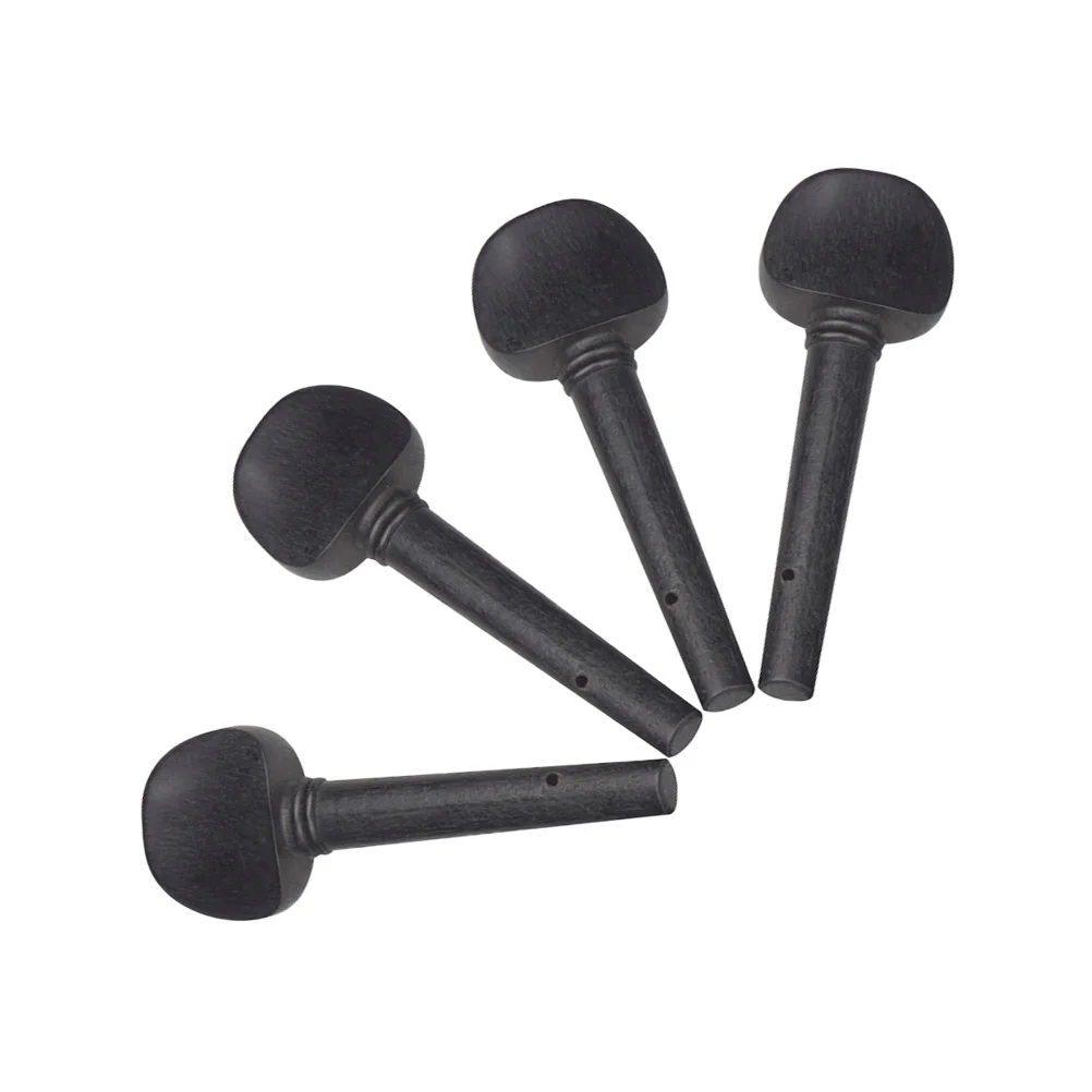 

4PCS Ebony Wood Violin Tuning Pegs String Instrument Accessories for Fiddler Replacement (4/4) Wood Tuning Pegs