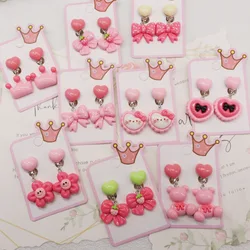 Cute Rainbow Unicorn Stars Clip on Earrings for Children Girls No Pierced Earring Christmas Gift
