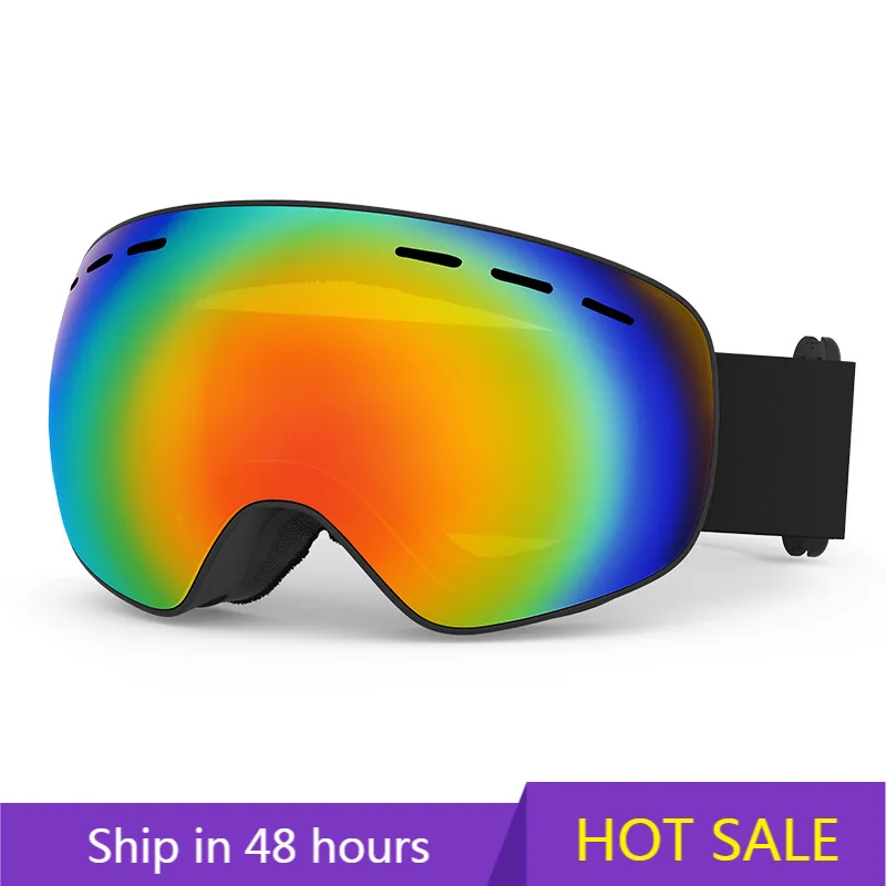 

POWER LEAP OTG Anti-Fog Ski Goggles for Men Women Double Lens TPU Windproof High Light Transmission for Enhanced Clarity Outdoor