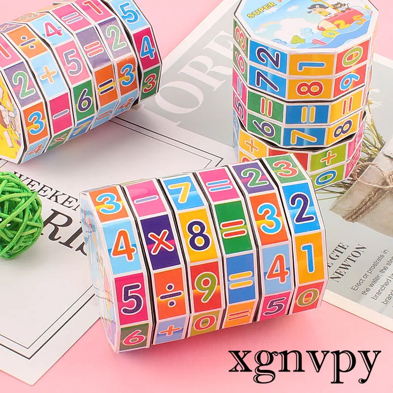 xgnvpy Math Cube Early Learning Teaching Developmental Baby Toy Intelligence Arithmetic Puzzle Study Aid for Kids Children