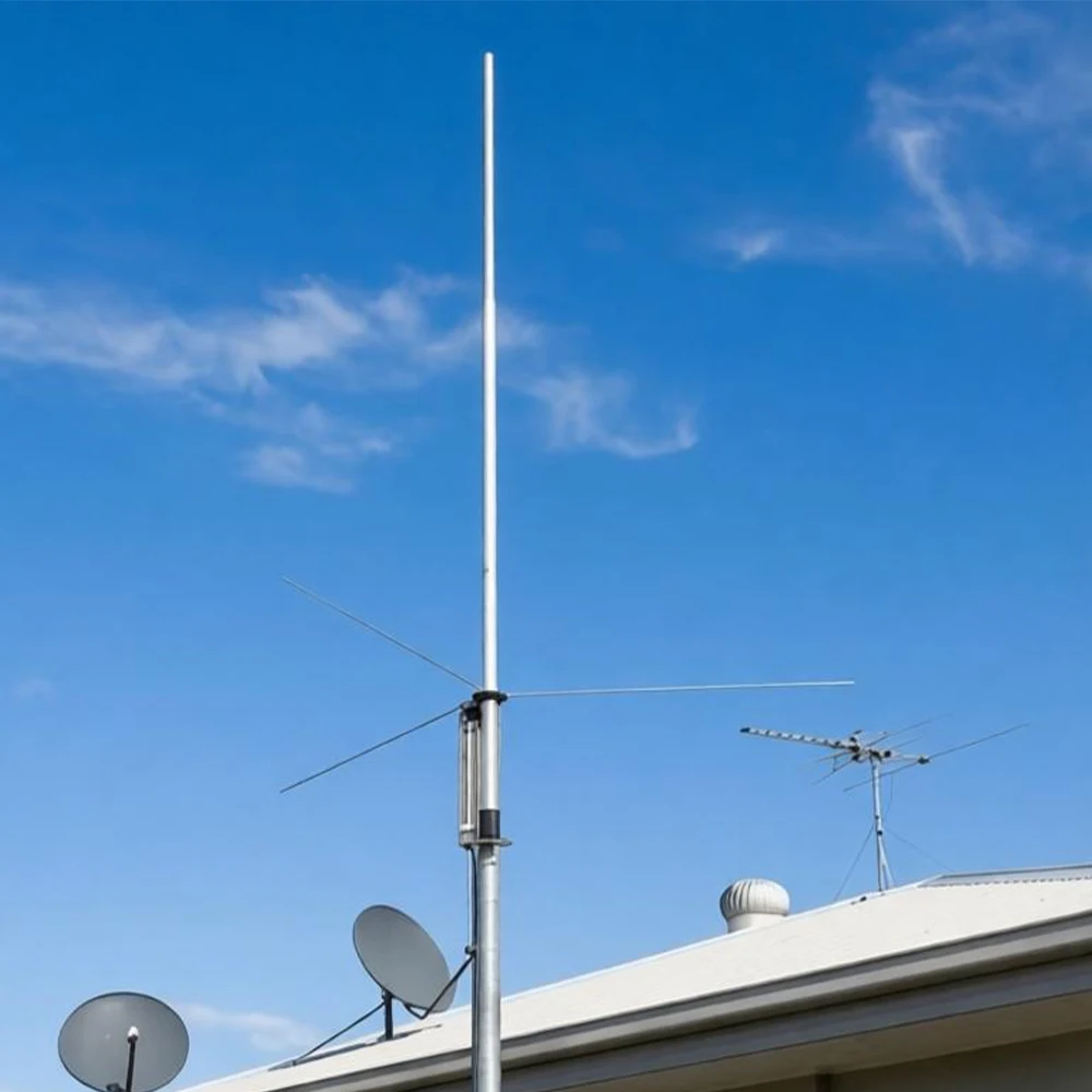 95.5Mhz-100.5Mhz GP200 1/2 Wave FM Transmitter Antenna,High Gain Outdoor Base Station Antenna 10M Cable, PL-259 100W view 5