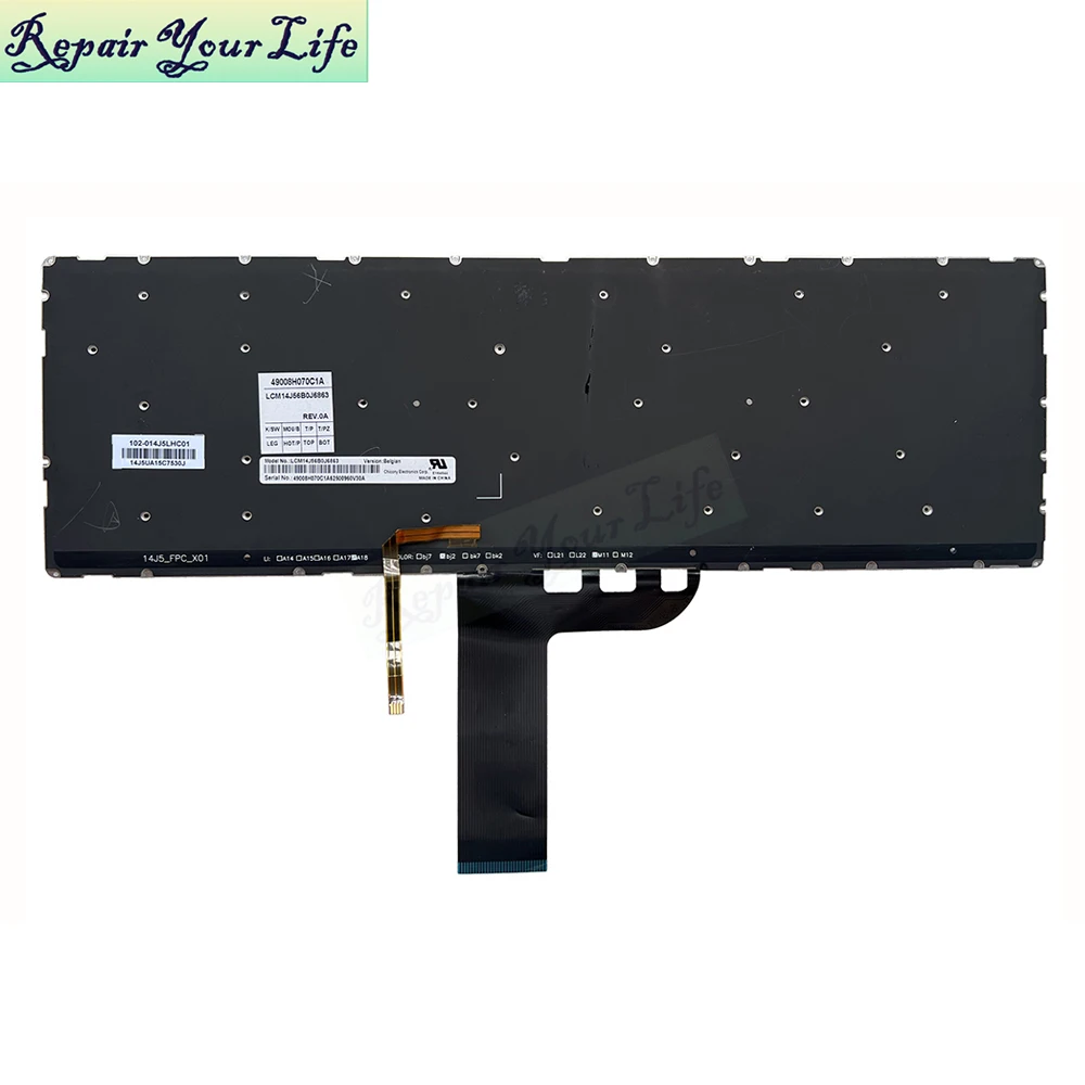 Belgium Backlit Keyboard For Lenovo Yoga 500-15IBD 500-15IHW 500-15ISK Lenovo Flex 3-1570 3-1580 LCM14J5 Belgian AZERTY Teclado