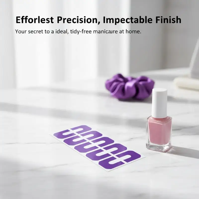 10pcs U-shape Spill-proof Anti-overflow Nail Polish Paint Varnish Peel Off Tape Finger Cover Nail Protector Stickers