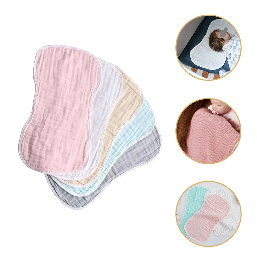 

5 Pcs Burp Cloth Baby Rags Newborn Cloths Washcloth Infant Cotton Towel Absorbent Burping