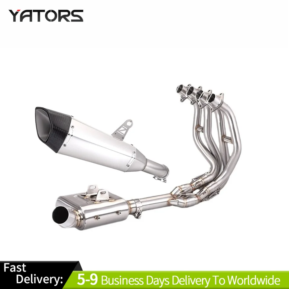 

For Kawasaki Ninja ZX4R ZX4RR Full Exhaust Tips Motorcycle Muffler Slip-on Exhaust Systems Exhausts Pipes