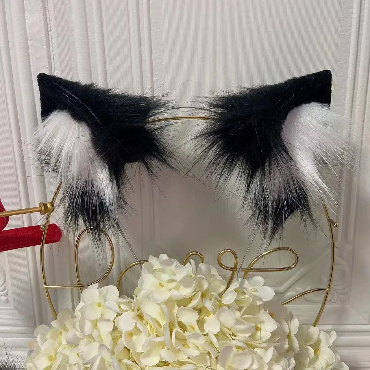 Nekopara Cat Ears Hairhoop Tail Necklace Set For Cosplay Costume Accessories Handmade Work Headwear Headband
