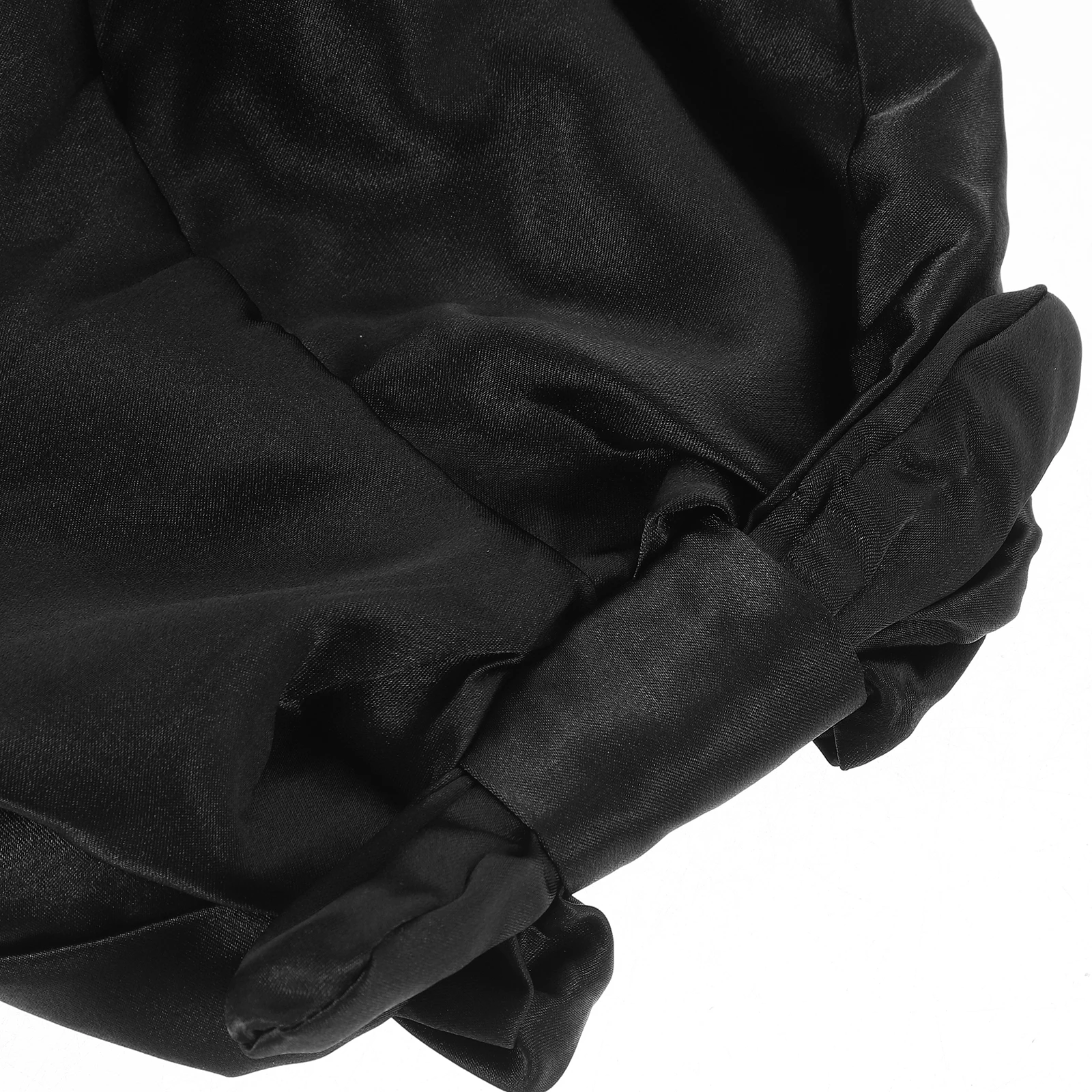 

Elastic Sleeping Hat Anti-slip Cap Satin Bonnet Large Black Silk Bonnets for Women