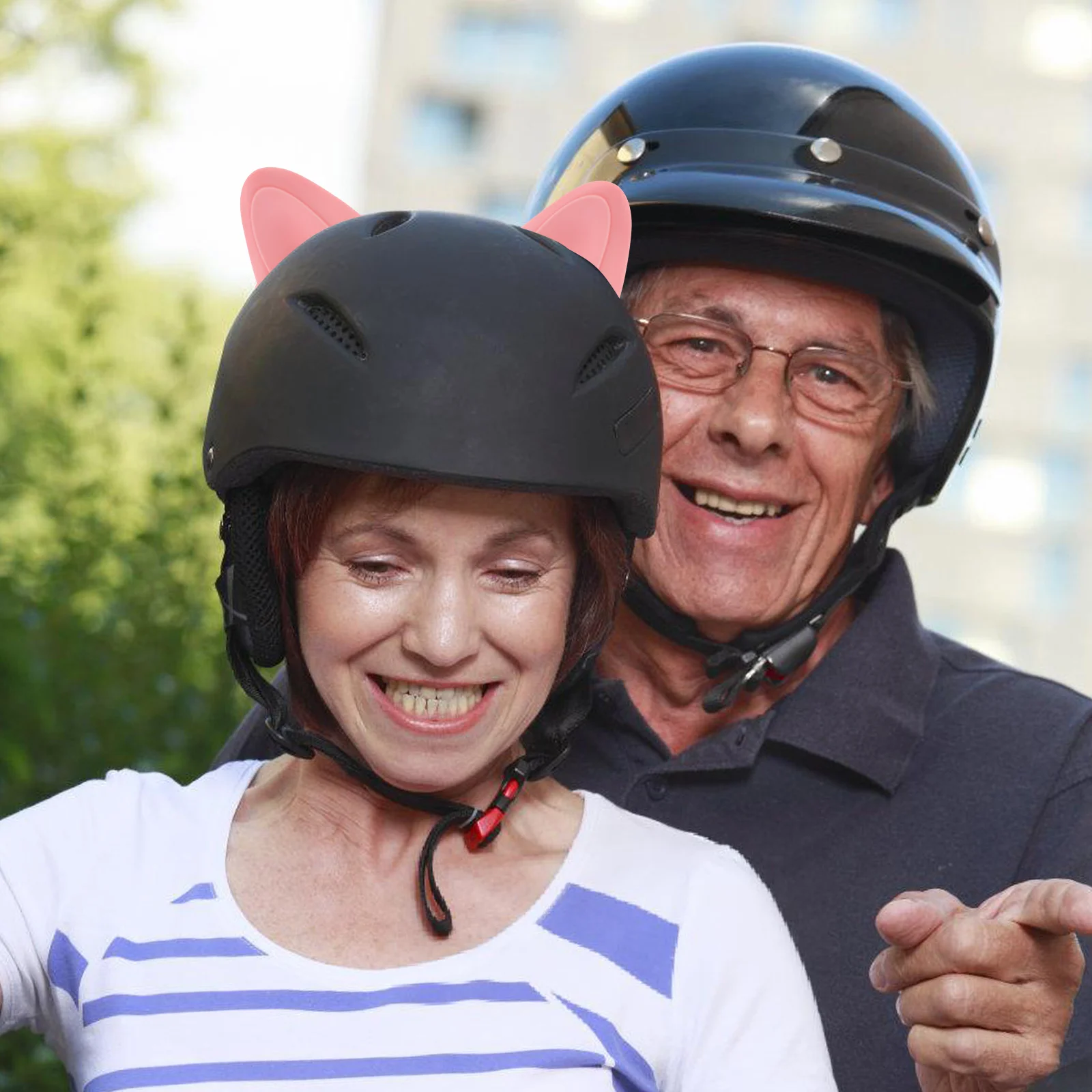 

1 Set Decoration Motorbike Cat Cute Ornament Animal Ear Cat Ears For Hard Hat Motorcycle Accessories Scooter Accessories Small
