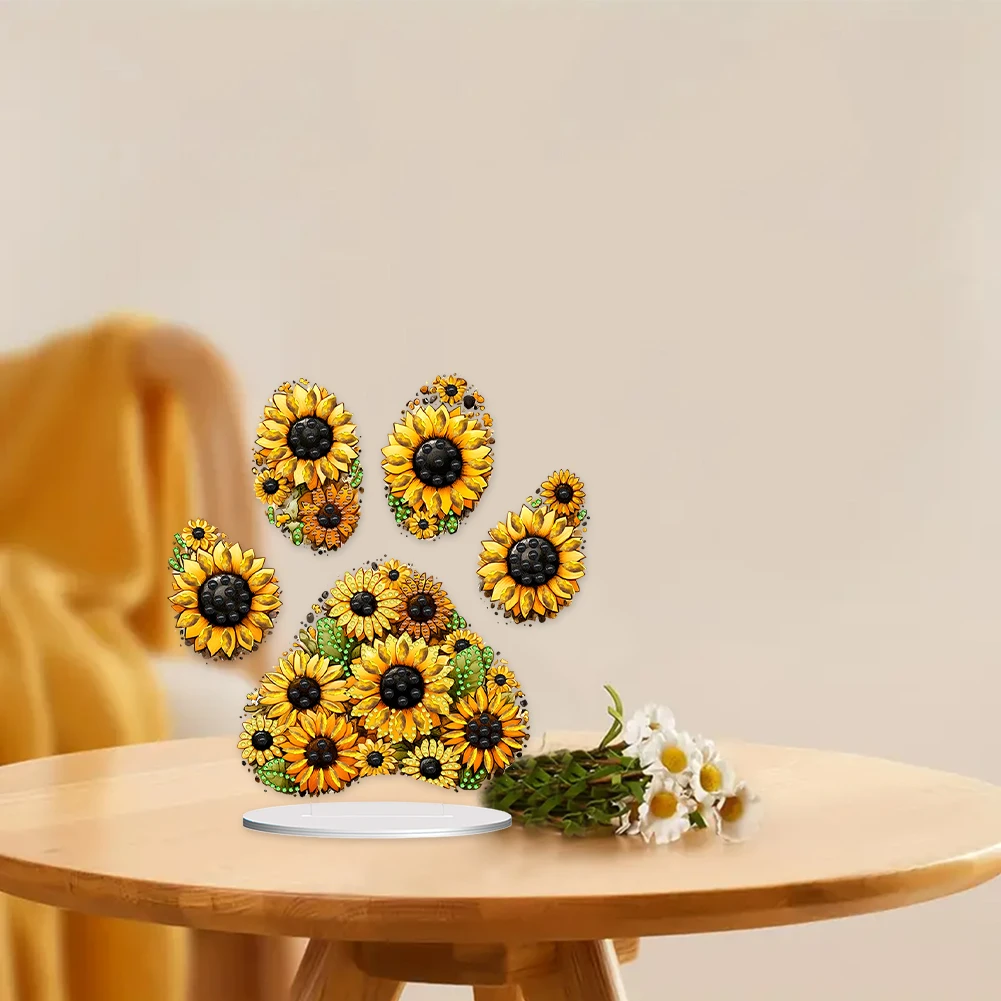 

Набор для алмазной вышивки 2D: Плоская картина с подсолнухами для самостоятельного изготовления, украшение для рабочего стола, декор для спальни и стола
