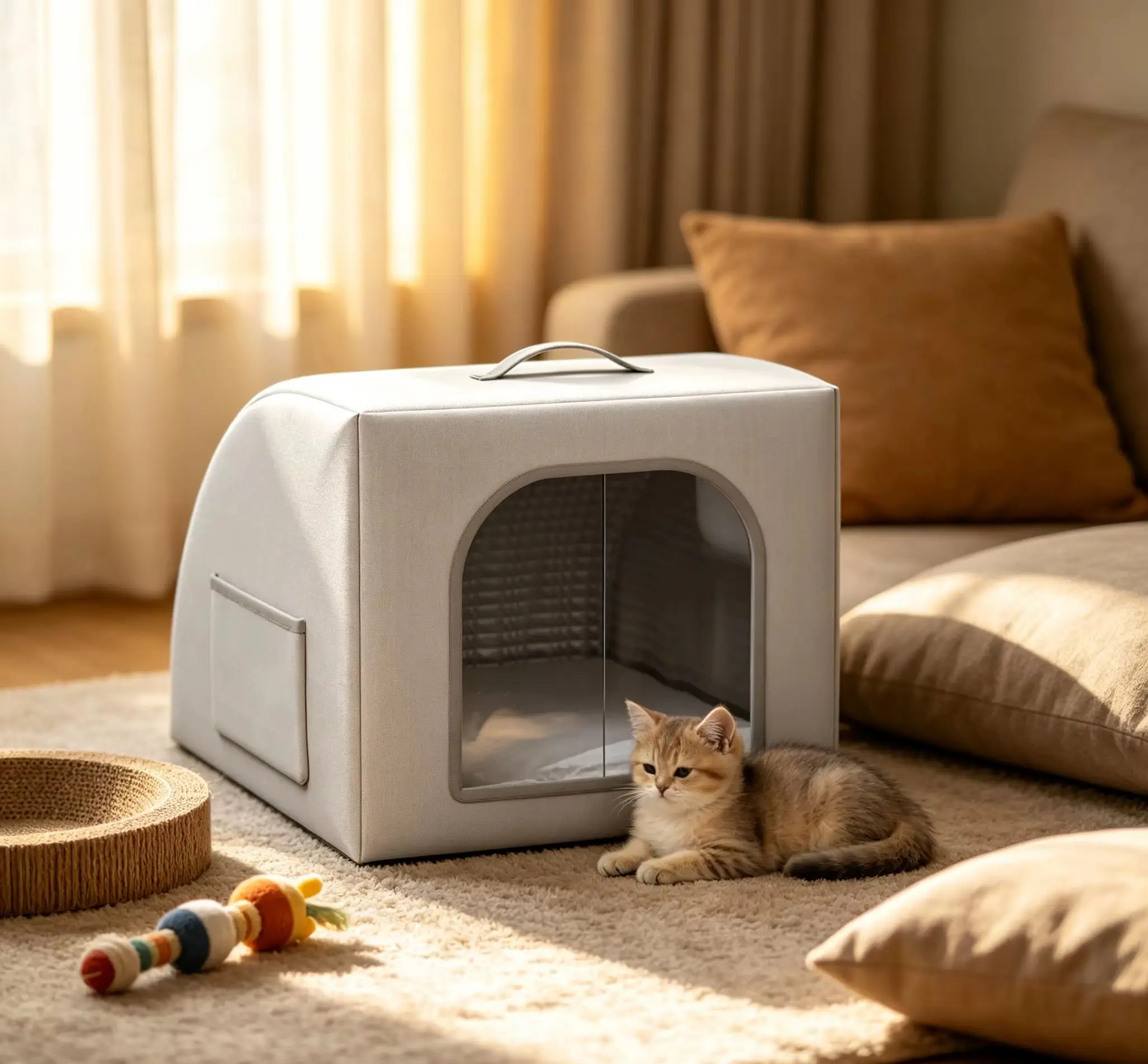 Summer Pet Air-Conditioned Room Cooling Artifact Dog House Kennel Ice Nest Portable Igloo Summer Cat Litter Cooling Artifact