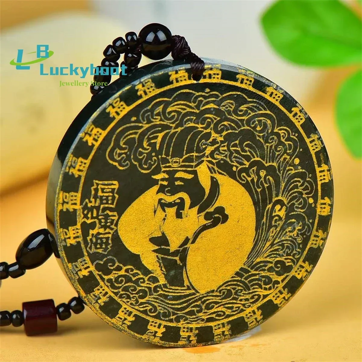 Natural Hetian Qingyu Furudonghai Pendant Simple and Generous Personality Retro Ethnic Versatile for Men and Women