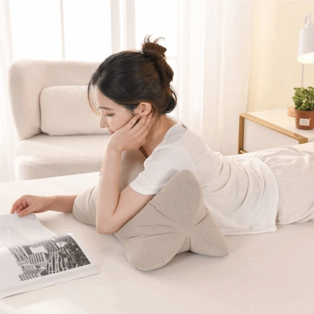 Triangular Bone Shape Cervical Support Pillow 3D PP Cotton Filling Neck Contoured Pillow Puffy Anti-clumping Lumbar Pillow Car