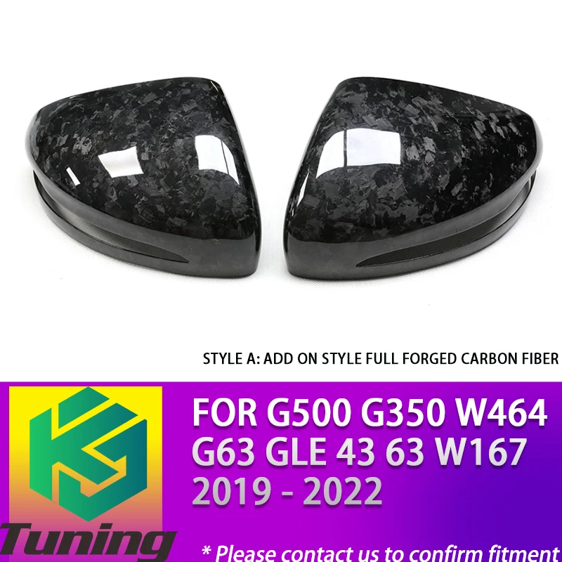 Carbon Fiber Side Door Mirror Cover For Mercedes For Benz G500 G350 W464 G63 GLE 43 63 W167 2019 2020 2021 2022 Rearview Caps