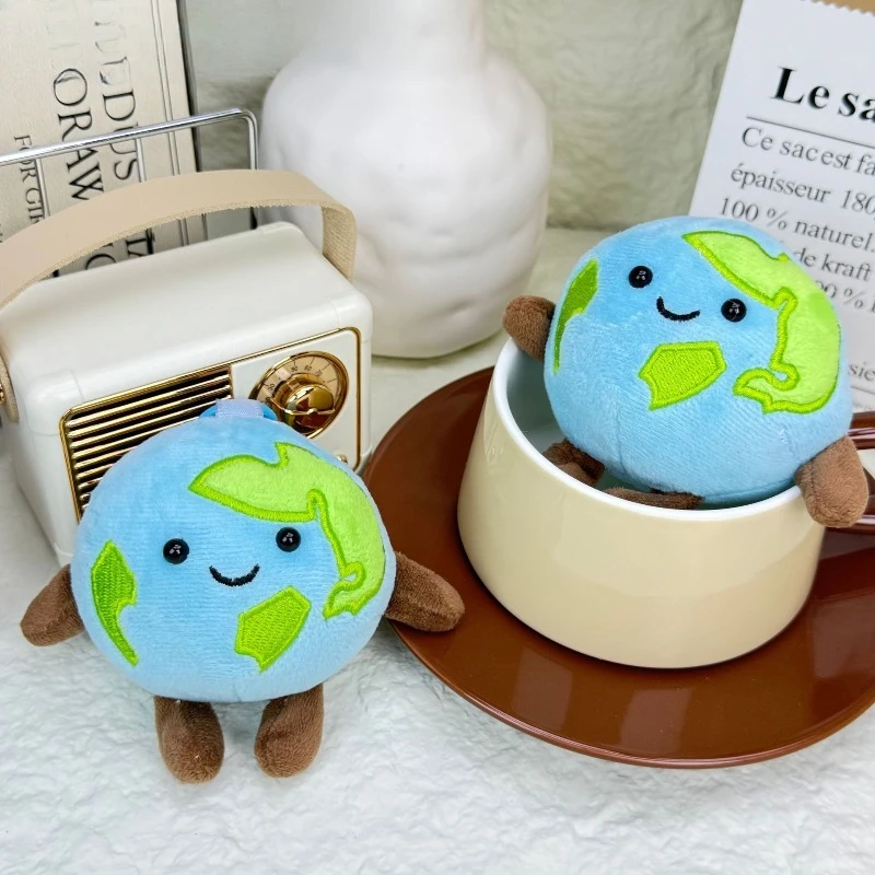 New Fun Creative Personalized Plush Earth Doll Toy Cartoon Bag Keychain Pendant