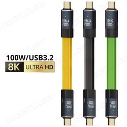 USB3.2 USB C to Type C PD100W Cable 8K@60Hz 20G USBC for ThunderBolt3 TB3 Macbook iPad Samsung Google Pixel NS Switch Steam Deck