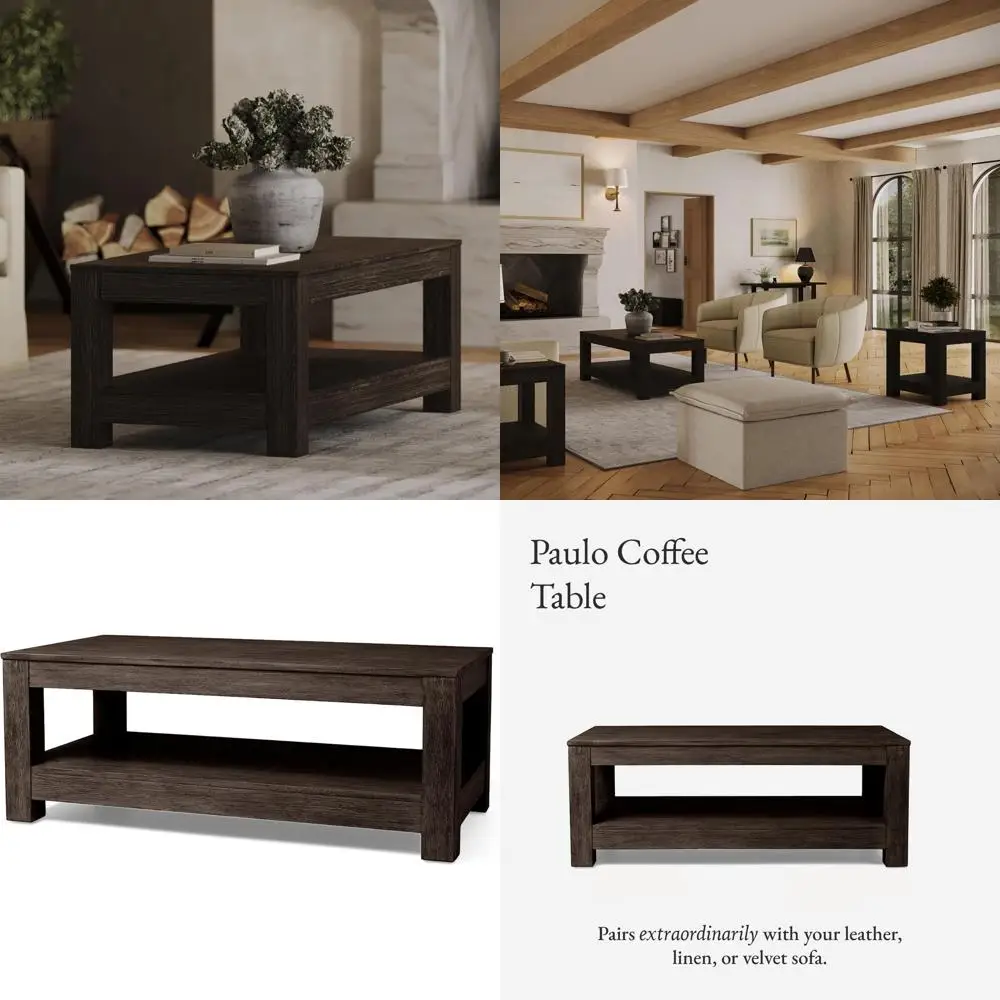 

Журнальный столик с 18 местами для хранения вещей из массива дерева коричневого цвета - идеально подходит для гостиных и зон отдыха