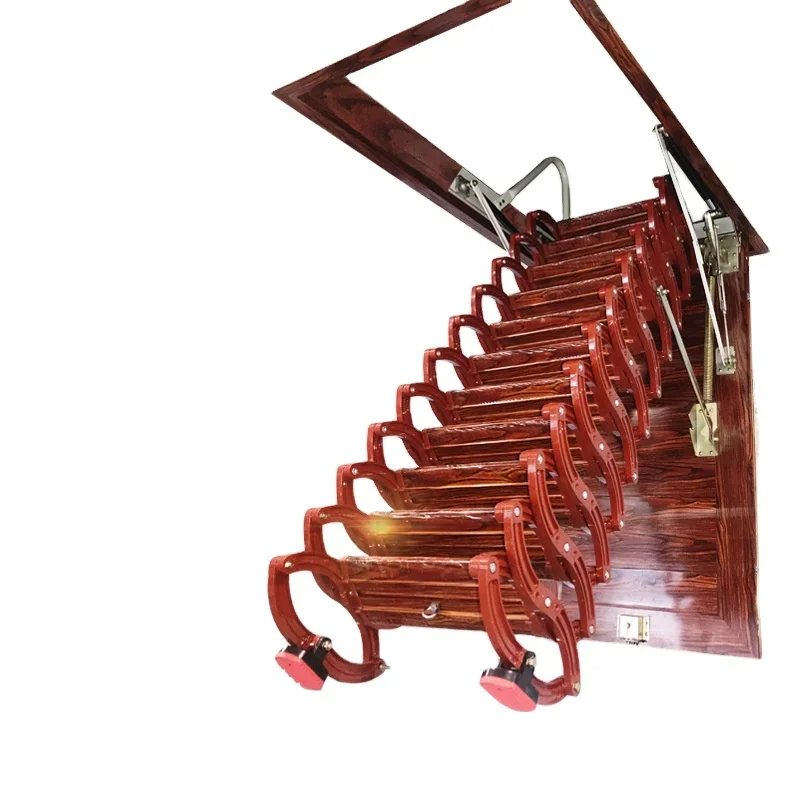 Fully Automatic Loft Telescopic Ladder Two In One Electric Loft Ladder Remote And Manual Operation