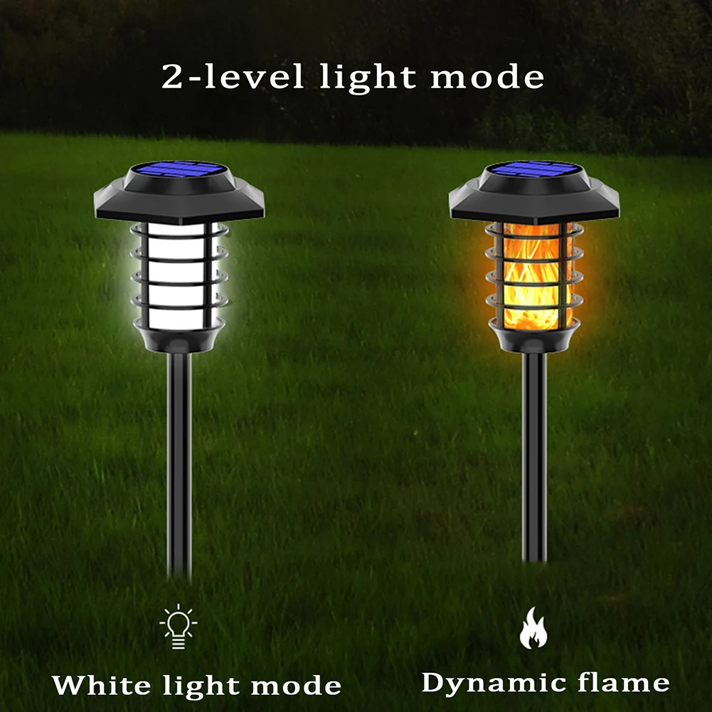 1/2/4 Pack Solar Dynaming Flame Lights Outdoor Waterproof Flickering Flame Torch Light Landscape Lamp For Lawn Patio Yard Garden