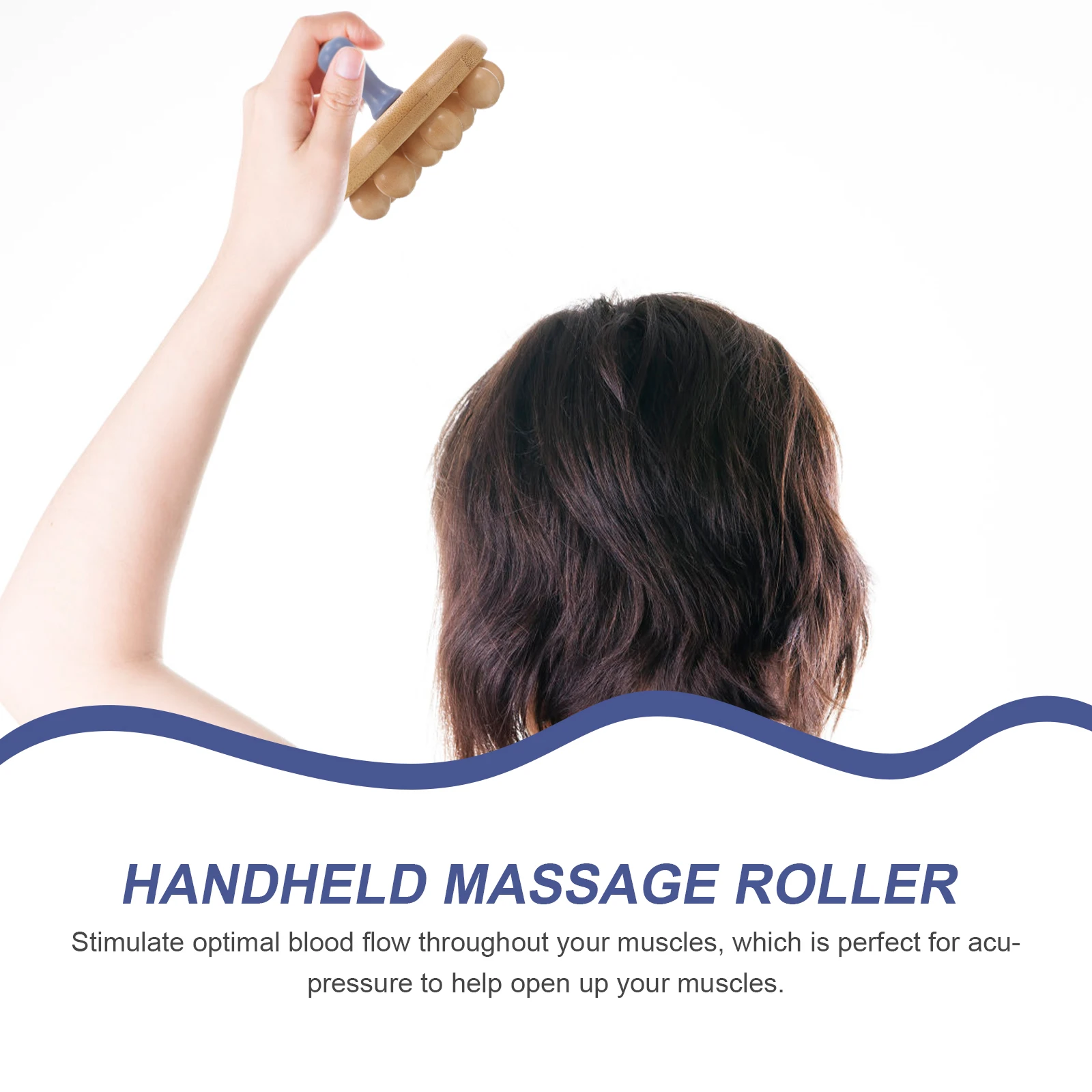 

Wooden Massage Tool Handheld Body Roller For Muscle Soreness Relief Portable Pain Removal Massager Neck Shoulder Leg Foot